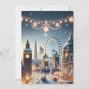 Cartes Pour Fêtes Annuelles La splendeur festive de Londres - Hiver élégant