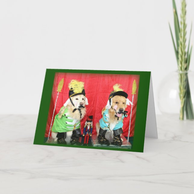 Cartes Pour Fêtes Annuelles La Suite Noisette de Noël Dorée (Devant)