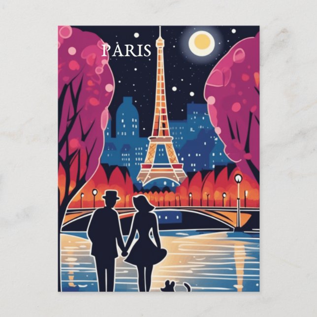 Cartes Pour Fêtes Annuelles La Tour Eiffel, point de repère de Paris (Devant)