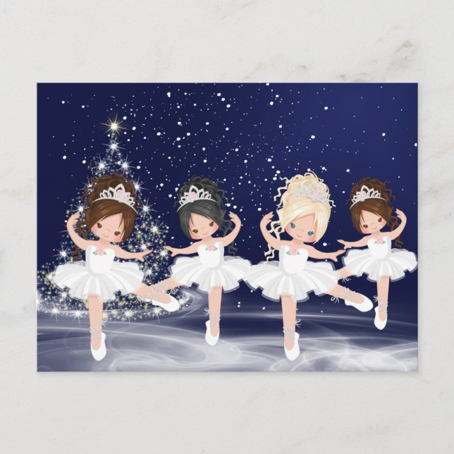 Cartes Pour Fêtes Annuelles La valse des noisettes des flocons de neige (Devant)