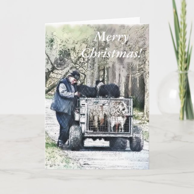 CARTES POUR FÊTES ANNUELLES LA VIE AGRICOLE DE NOËL (Devant)