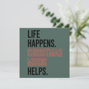 Cartes Pour Fêtes Annuelles La vie arrive la musique de Noël aide Joyeux Noël
