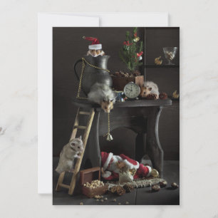 Cartes Pour Fêtes Annuelles La vie tranquille du Nouvel An avec hamsters