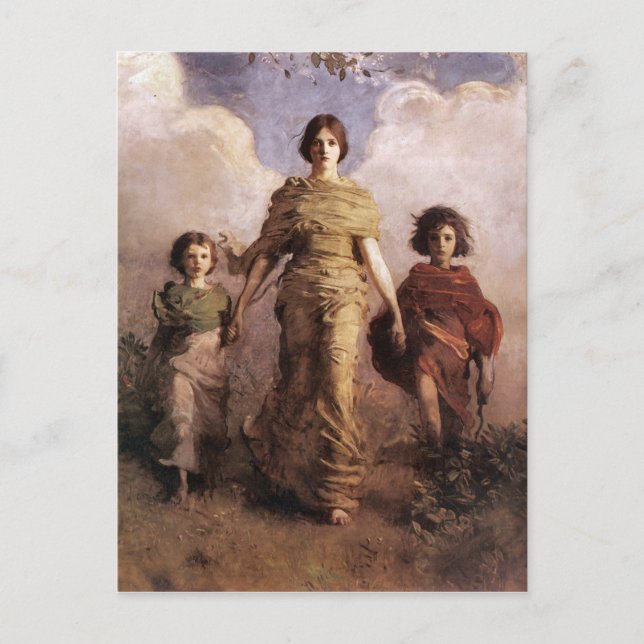 Cartes Pour Fêtes Annuelles La Vierge 1893 Abbott Handerson Thayer (Devant)