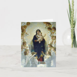 Cartes Pour Fêtes Annuelles La Vierge de Bouguereau et le Christ-enfant aux an