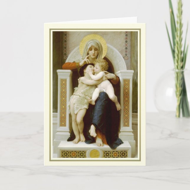 Cartes Pour Fêtes Annuelles La Vierge, Jésus et Saint Jean Baptiste (Devant)