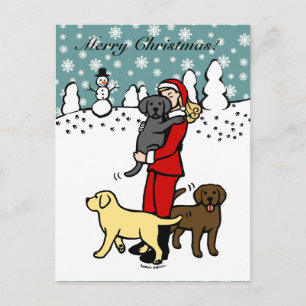 Cartes Pour Fêtes Annuelles Lab Maman Père Noël Noël