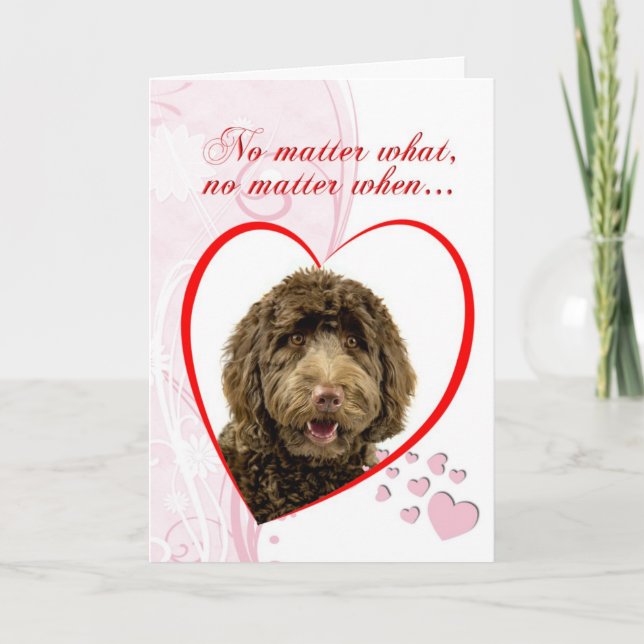 Cartes Pour Fêtes Annuelles Labradoodle Valentine's Day Card (Devant)
