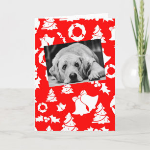 Cartes Pour Fêtes Annuelles Labrador Retriever Chien Rouge Joyeux sapin de Noë