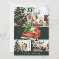 Labrador Retriever Red Truck Green Photo Noël