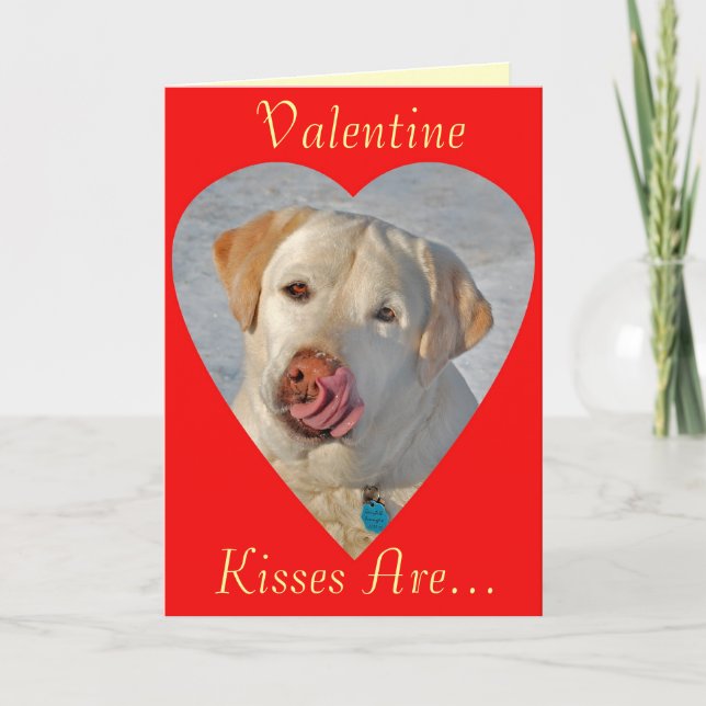 Cartes Pour Fêtes Annuelles Labrador Retriever Valentine's Day Card (Devant)