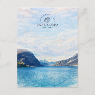 Cartes Pour Fêtes Annuelles Lac de Côme Lombardie Italie du Nord Aquarelle