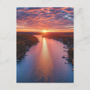 Cartes Pour Fêtes Annuelles Lac des Ozarks noir et blanc