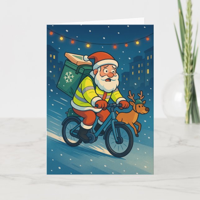 Cartes Pour Fêtes Annuelles L'activité secondaire du Père Noël : mode livraiso (Devant)