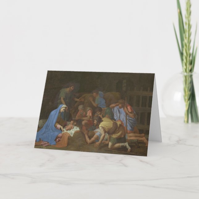 Cartes Pour Fêtes Annuelles L'adoration des bergers circa 1653 (Devant)