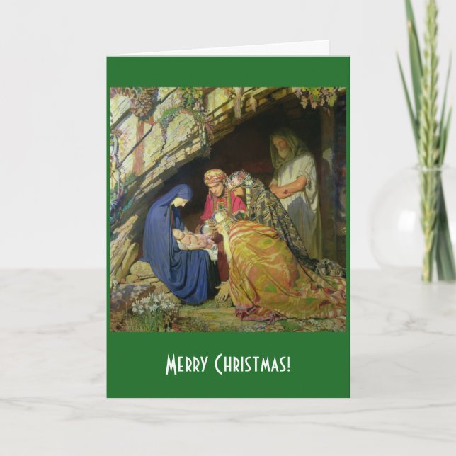 Cartes Pour Fêtes Annuelles L'adoration des Magi (Devant)