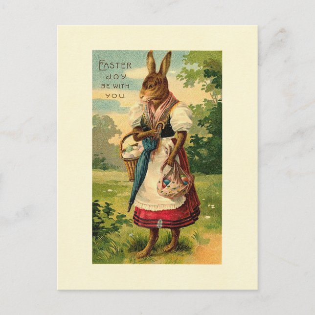 Cartes Pour Fêtes Annuelles Lady Bunny apporte la joie de Pâques (Devant)