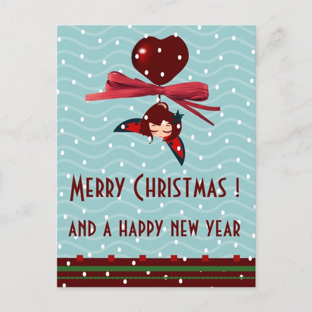 Cartes Pour Fêtes Annuelles ladybug kawaii salutations (Devant)