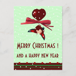 Cartes Pour Fêtes Annuelles ladybug kawaii salutations