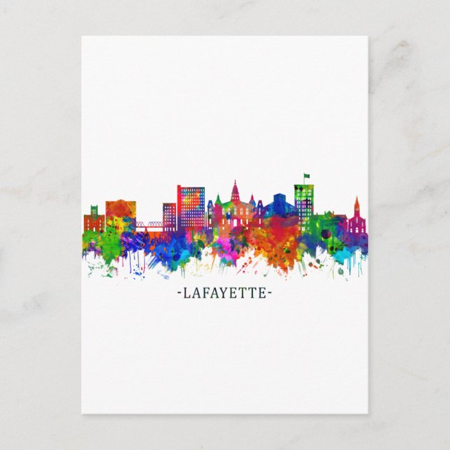 Cartes Pour Fêtes Annuelles Lafayette Skyline (Devant)