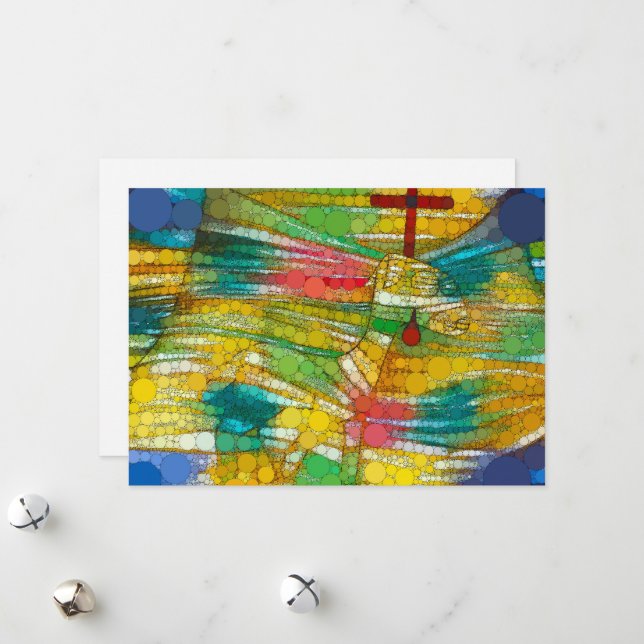 Cartes Pour Fêtes Annuelles L'agneau, points d'infini par après Paul Klee (Devant/Arrière en situation)