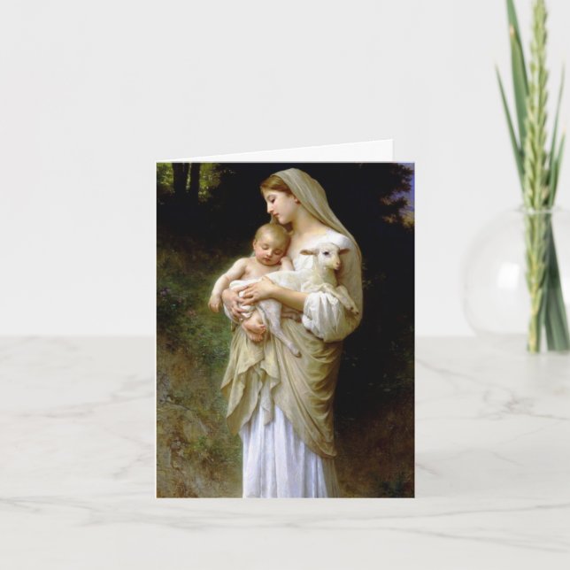 Cartes Pour Fêtes Annuelles L'Agneau précieux de Dieu - avec message (Devant)