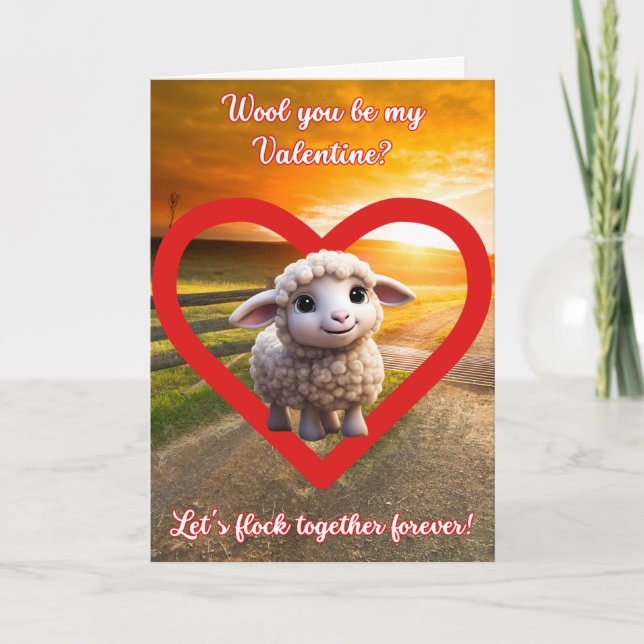 Cartes Pour Fêtes Annuelles laine personnalisable vous êtes mon Valentine (Devant)