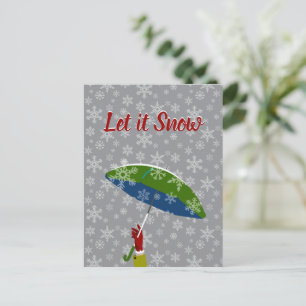 Cartes Pour Fêtes Annuelles Laisse-le neiger