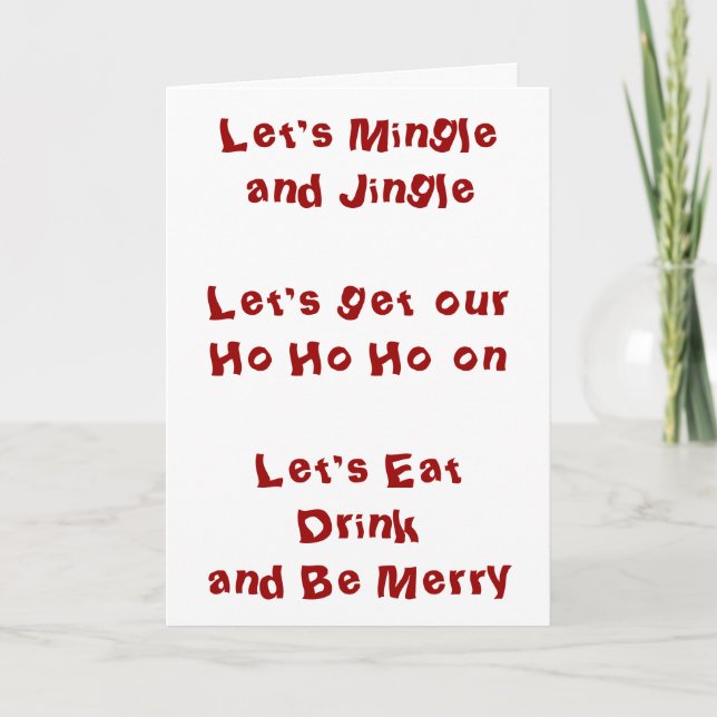 CARTES POUR FÊTES ANNUELLES LAISSE NOTRE HO HO S/MINLGE ET JINLGE (Devant)