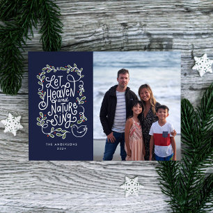 Cartes Pour Fêtes Annuelles Laisser le ciel et la nature chanter