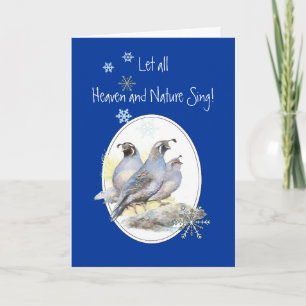 Cartes Pour Fêtes Annuelles Laisser le ciel et la nature chanter l'écriture No