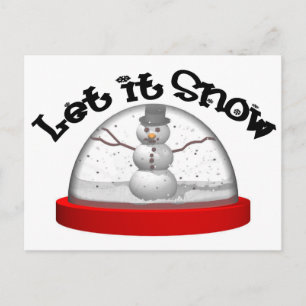 Cartes Pour Fêtes Annuelles Laisser Neige, Globe Des Neiges