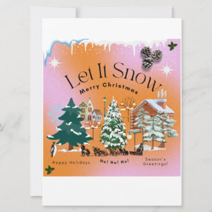 Cartes Pour Fêtes Annuelles Laisser neiger