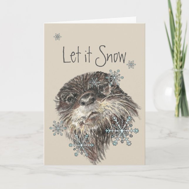 Cartes Pour Fêtes Annuelles Laisser neiger hiver Snowflakes Fun Christmas Otte (Devant)