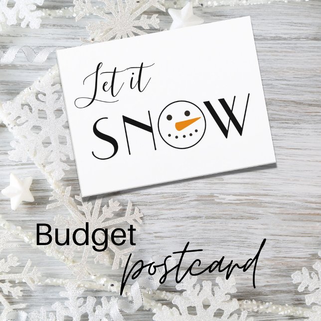 Cartes Pour Fêtes Annuelles Laisser neiger Snowman Moderne (Créateur téléchargé)