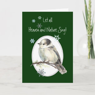 Cartes Pour Fêtes Annuelles Laissez le ciel et la nature chanter l'oiseau de