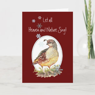 Cartes Pour Fêtes Annuelles Laissez le ciel et la nature chanter l'oiseau de