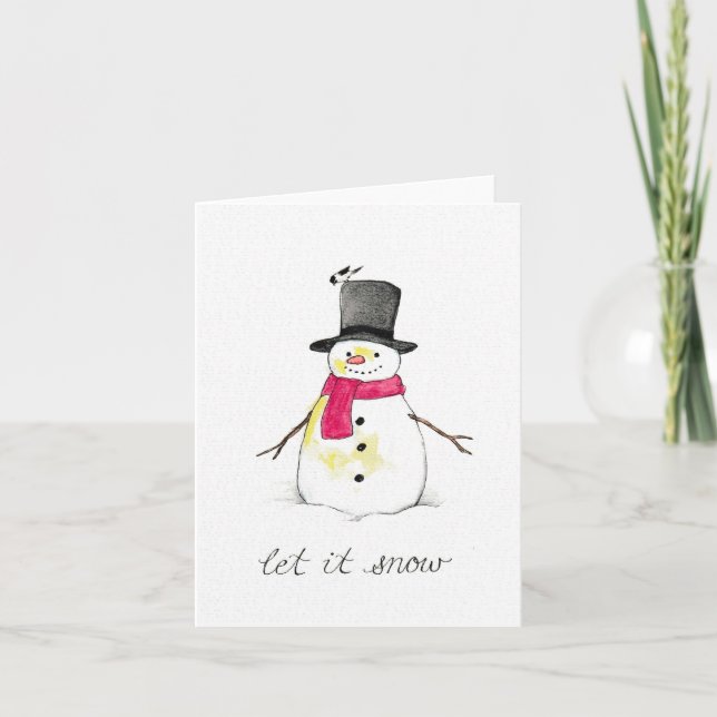 Cartes Pour Fêtes Annuelles Laissez-le neiger (Devant)