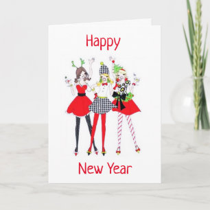 CARTES POUR FÊTES ANNUELLES LAISSEZ LE PARTI COMMENCER **HEUREUSE NOUVELLE ANN