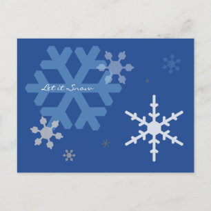 Cartes Pour Fêtes Annuelles Laissez-le Snow Postcard