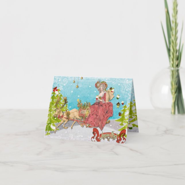 Cartes Pour Fêtes Annuelles Laissez-les manger des gâteaux pour Noël 2 (Devant)