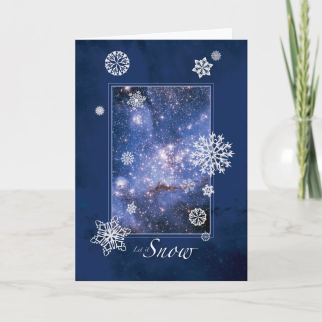 Cartes Pour Fêtes Annuelles Laissez lui neiger avec le grand nuage de (Devant)