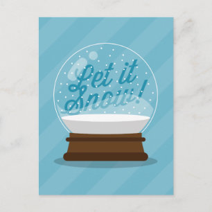 Cartes Pour Fêtes Annuelles LAISSEZ TOMBER LA NEIGE Boule à neige de Noël