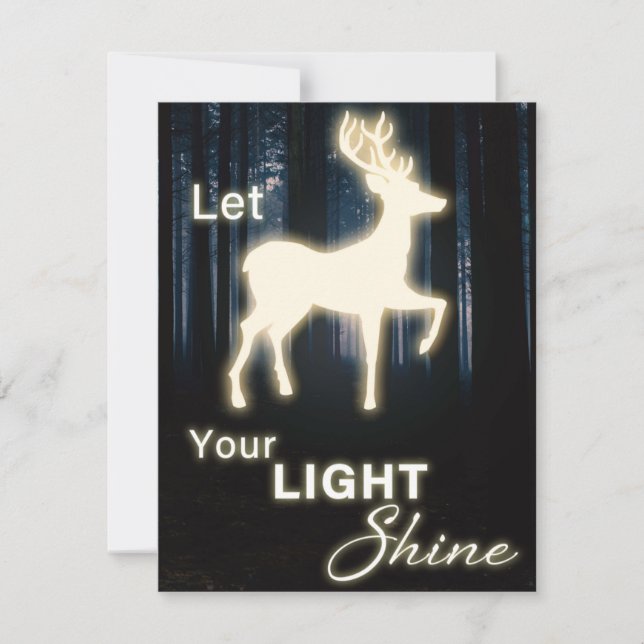 Cartes Pour Fêtes Annuelles Laissez votre lumière briller (Devant)