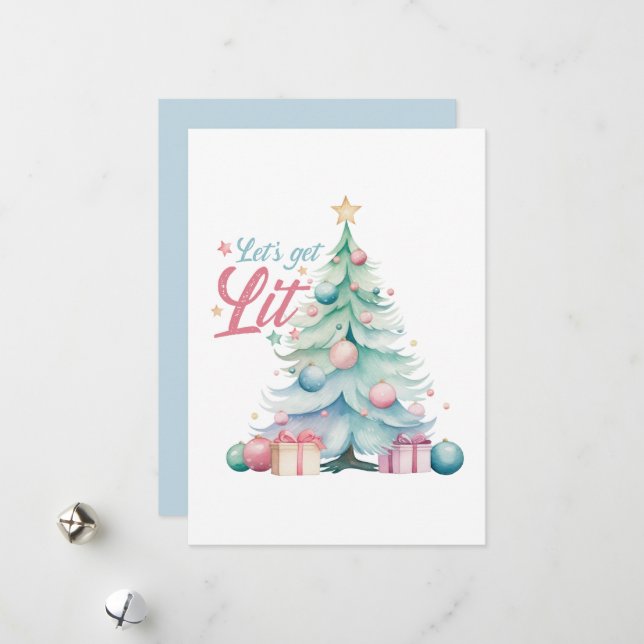 Cartes Pour Fêtes Annuelles Laissons tomber ! (Devant/Arrière en situation)