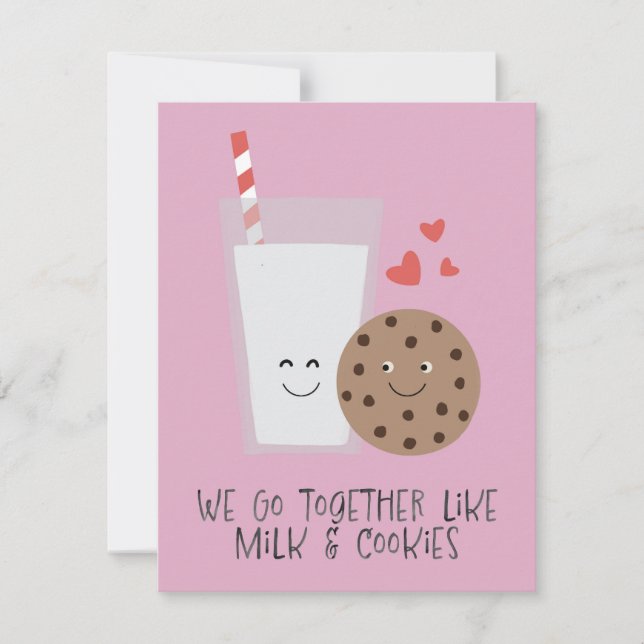 Cartes Pour Fêtes Annuelles Lait et cookies (Devant)