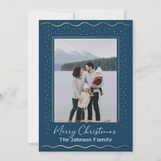 Cartes Pour Fêtes Annuelles Lake Inspired Photo Family Christmas Card