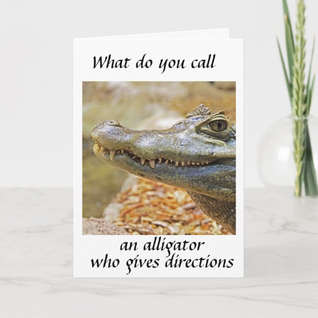 CARTES POUR FÊTES ANNUELLES L'ALLIGATOR NAVIGATEUR* POUR VOTRE ANNIVERSAIRE (Devant)