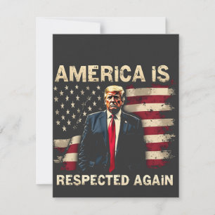 Cartes Pour Fêtes Annuelles L'Amérique est de nouveau respectée Trump USA 4 ju