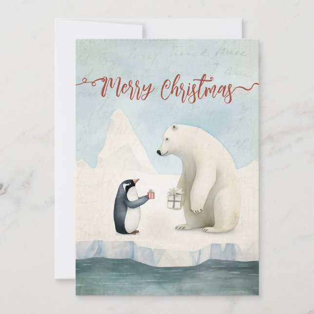 Cartes Pour Fêtes Annuelles L'amitié arctique : un conte de Noël (Devant)